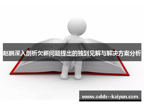赵鹏深入剖析欠薪问题提出的独到见解与解决方案分析
